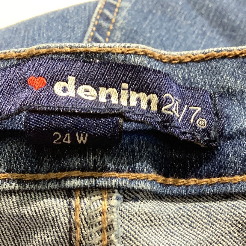 Denim 24/7 Blue Jeans Women’s 24W Wide Leg - Classic, Relaxed, Everyday