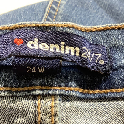 Denim 24/7 Blue Jeans Women’s 24W Wide Leg - Classic, Relaxed, Everyday