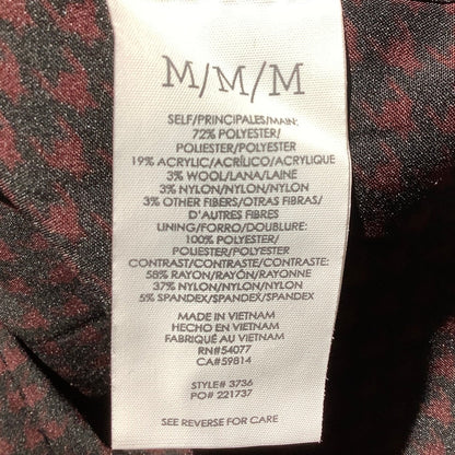 Cabi Women's M Navy Orange Plaid Checkmate Wool Blend Double Breasted Jacket
