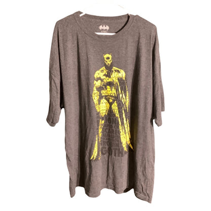 Batman Graphic T-Shirt Men’s Size 2XL – Dark Gray, Superhero, Crew Neck