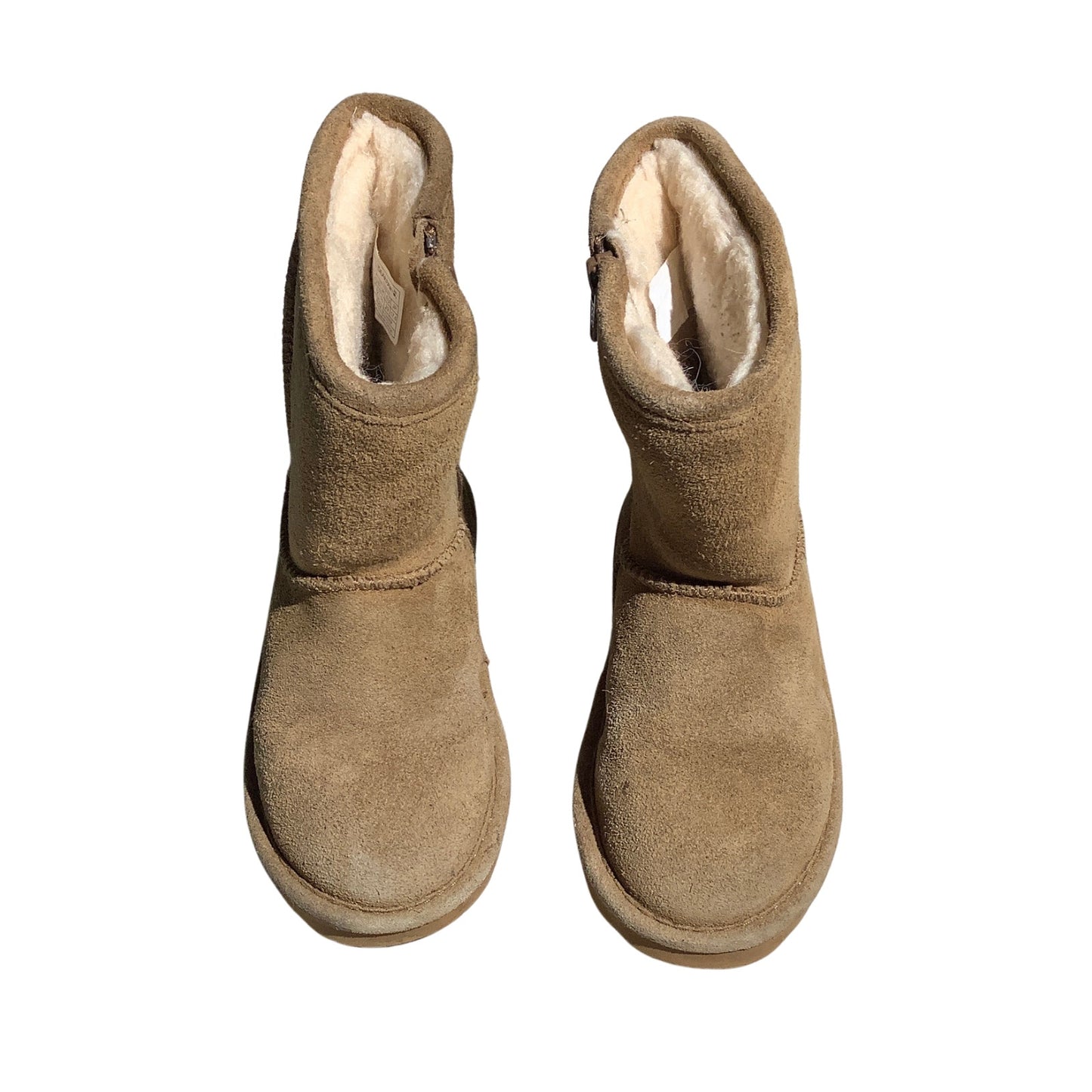 Bearpaw Fur Lined Suede Boots Toddler Size 12 Tan — Cozy, Winter, Classic