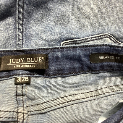 Judy Blue Denim Relaxed Fit Jeans Women 3/26 — Stretch, Casual, Frayed Hem