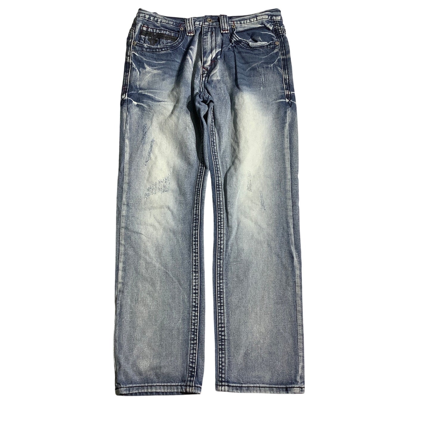 Nation of Saints Men’s Jeans Size 32W x 30L – Stone Wash, Straight, Cotton