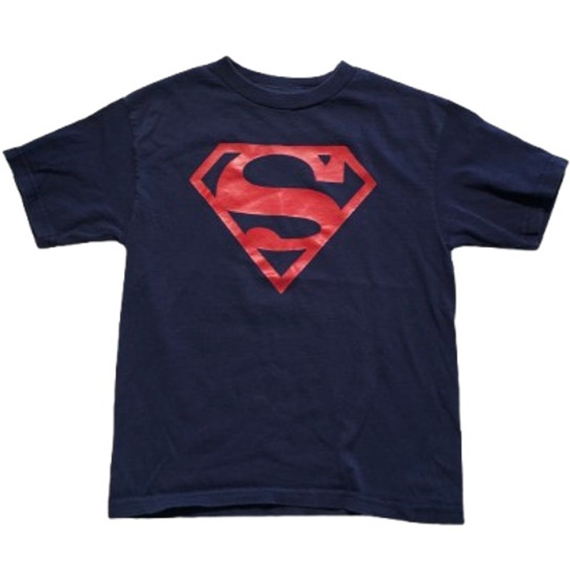Superman Navy T-Shirt Size M (8) - Graphic, Casual, Playful