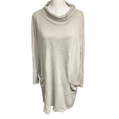 Pure Jill Soft Touch Cotton Sweater Dress Tunic L - Minimalist, Cozy, Versatile