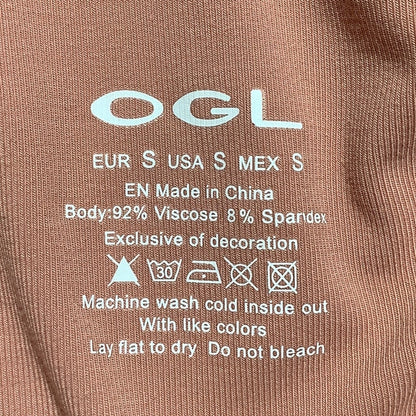 OGL Light Pink Surplice Thermal Top Women’s Size S — Wrap, Minimalist, Casual