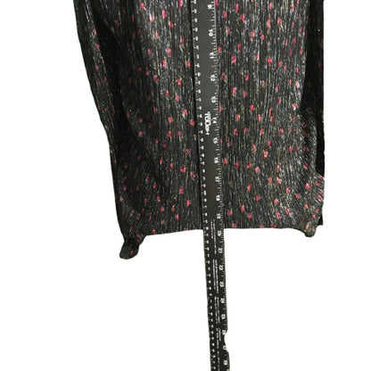 J. Crew Black Ruffle V-Neck Top Size S - Coquette, Romantic, Feminine