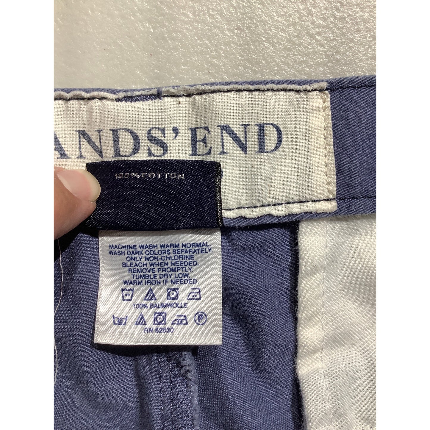 Lands' End Legacy Chino Shorts Men’s Size 34 – Light Blue, Cotton, Casual