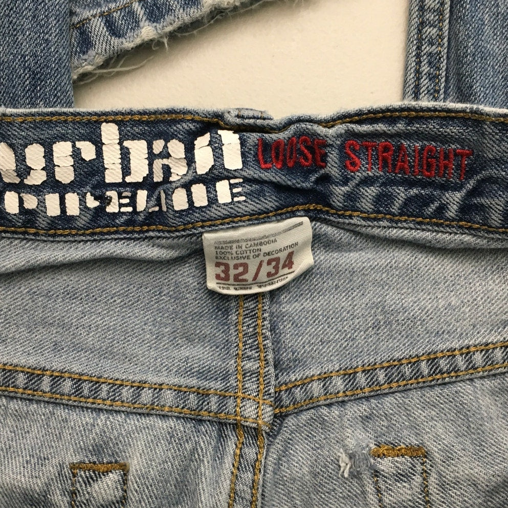 Urban Pipeline Men's Loose Straight Jeans 32W 34L - Y2K, Grunge, Streetwear
