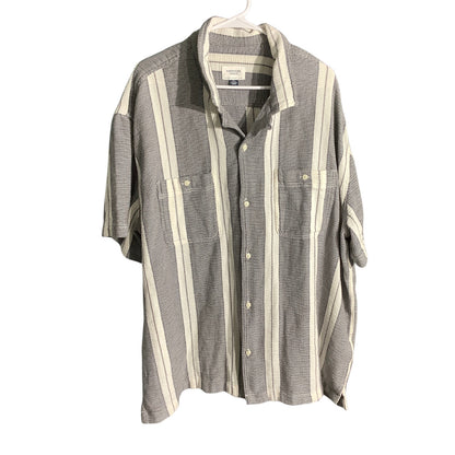 American Eagle Striped Button Up Shirt Men’s Size XXL — Beach, Poolside, Casual