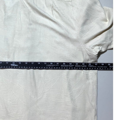 Tommy Bahama Cream 70% Silk Camp Shirt Men’s XXL — Resort, Coastal, Tropical