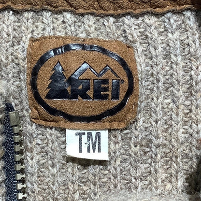 REI Men’s Brown Wool Blend 1/2 Zip Sweater Size TM – Warm, Casual, Outdoor