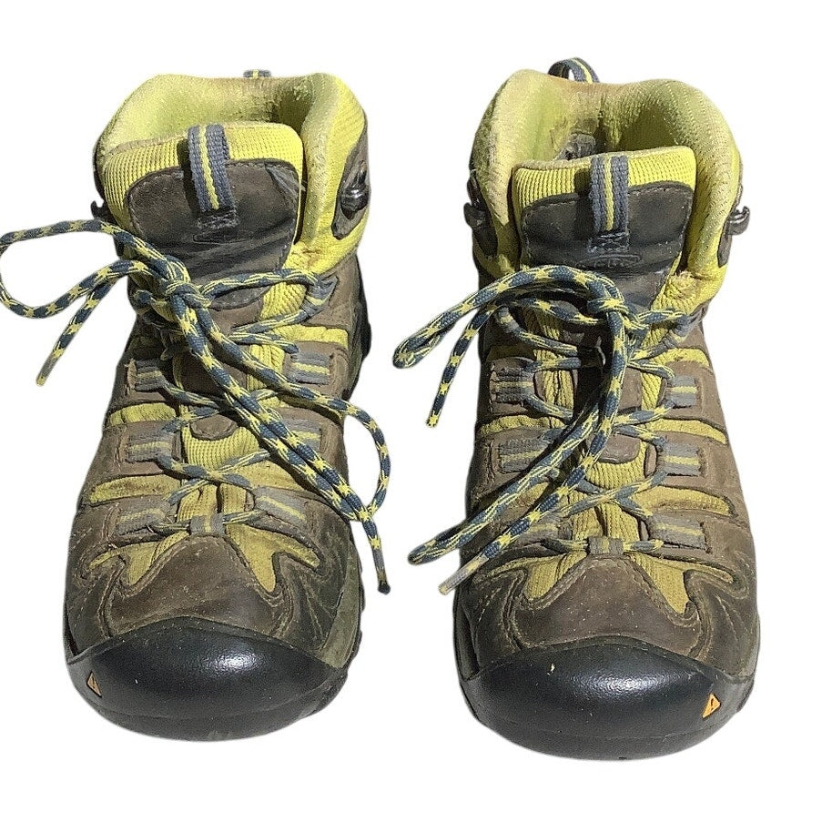 Keen Women’s Hiking Boots Size 6.5 — Brown/Yellow, Gypsum Mid, Leather Trail