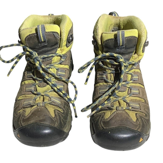 Keen Women’s Hiking Boots Size 6.5 — Brown/Yellow, Gypsum Mid, Leather Trail