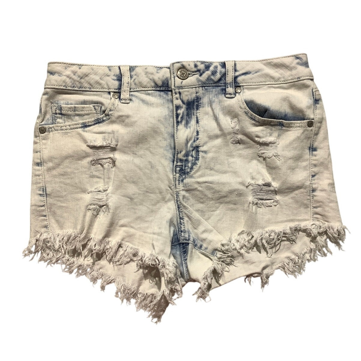 Altar’d State Denim Shorts Women’s Size 28 – Cloud Wash, Distressed, Fringe