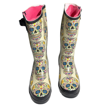 Blazin Roxx Day of the Dead Rain Boots Women’s 11— Waterproof, Festival, Western