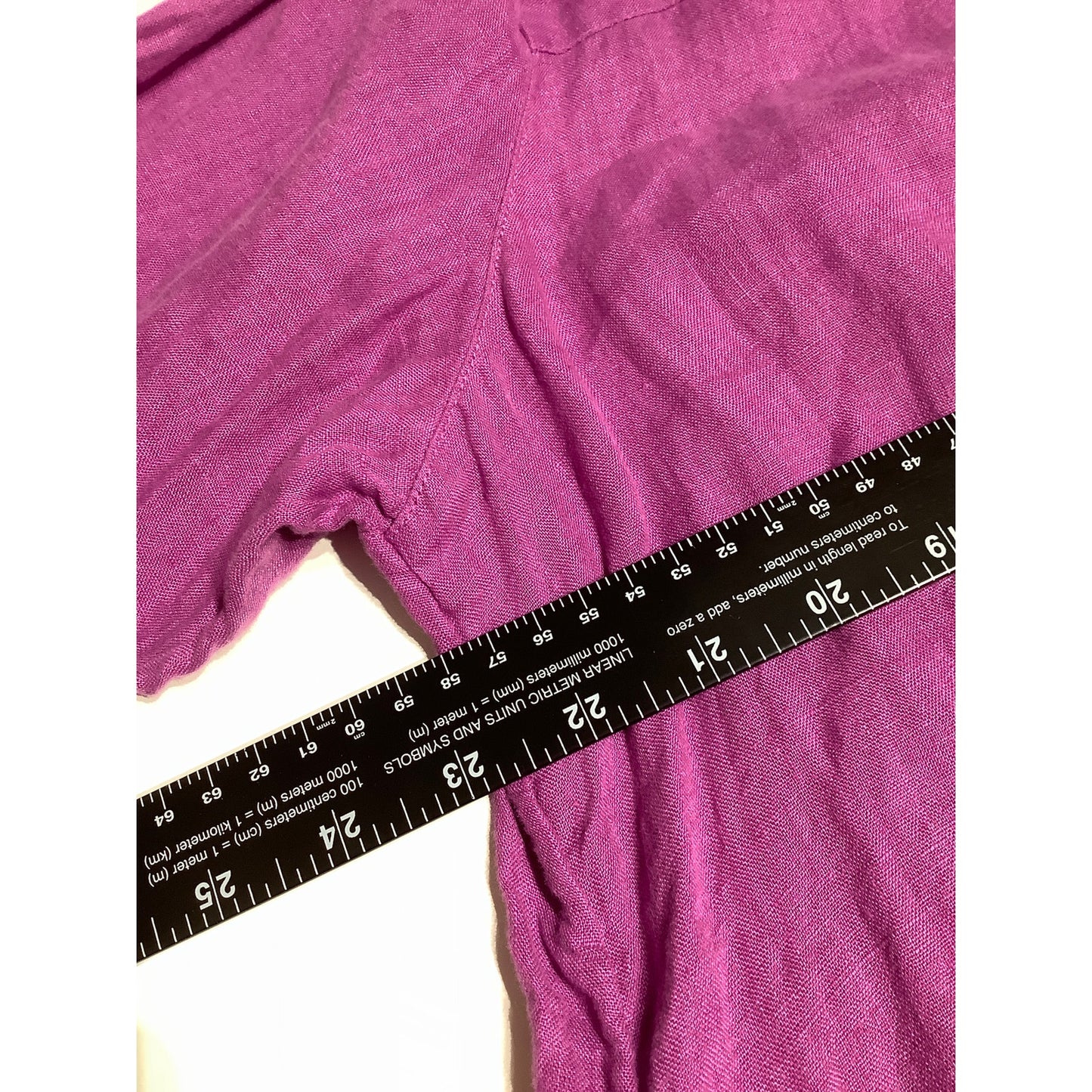 Tahari Purple Linen Tunic Size 1X - Boho, Elegant, Minimalist