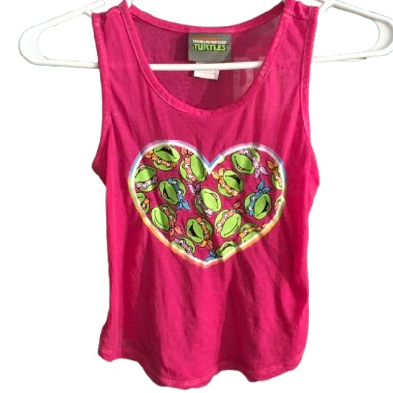 Nickelodeon Teenage Mutant Ninja Turtles Pink Tank Top Size 6 - Y2K, Fun, Retro