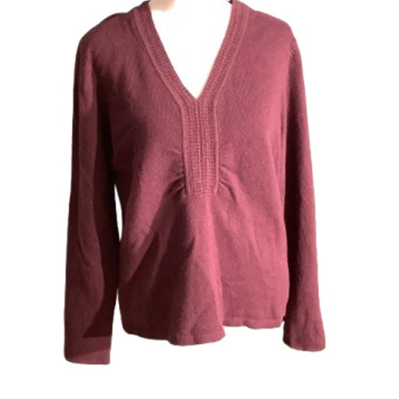 Preston & York V-Neck Sweater Women’s Size M – Soft, Cozy, Classic