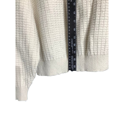 John Weitz Ivory Knit Sweater Men’s L 100% Cotton — Classic, Minimalist, Casual