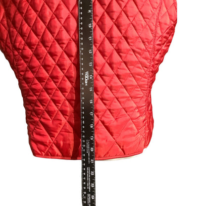 Talbots Red Quilted Puffer Vest Women’s Size Large — Preppy, Casual, Layered