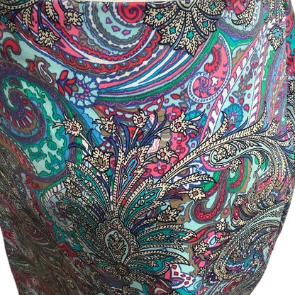 Talbots Petite Multicolor Paisley Skirt, Size 6P - Colorful, Vibrant, Casual