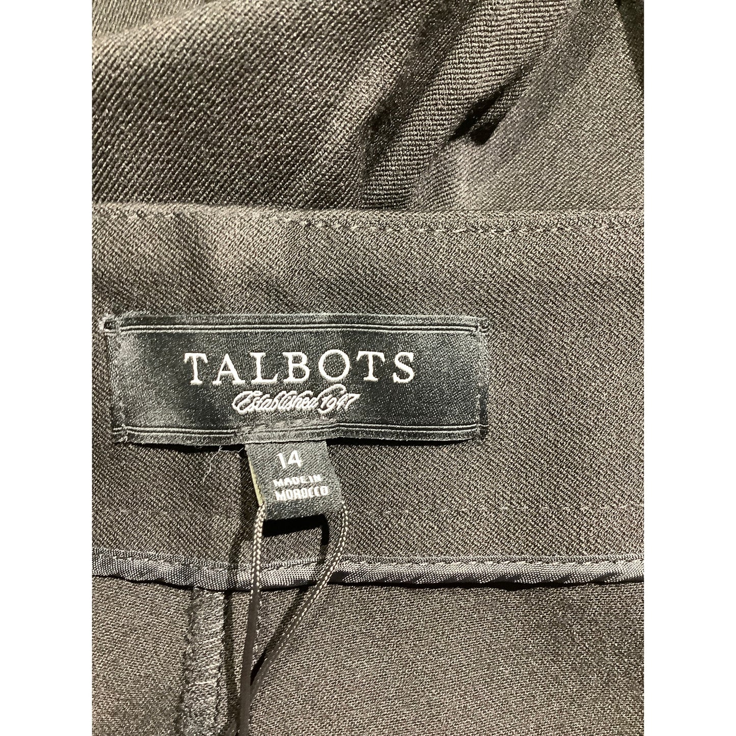Talbots Black Dress Slacks Women 14 NWT — Classic, Side Zip, Professional
