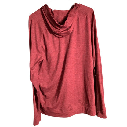 Eddie Bauer Men's XL Maroon Full Zip Hoodie - Athleisure, Minimalist, Streetwear