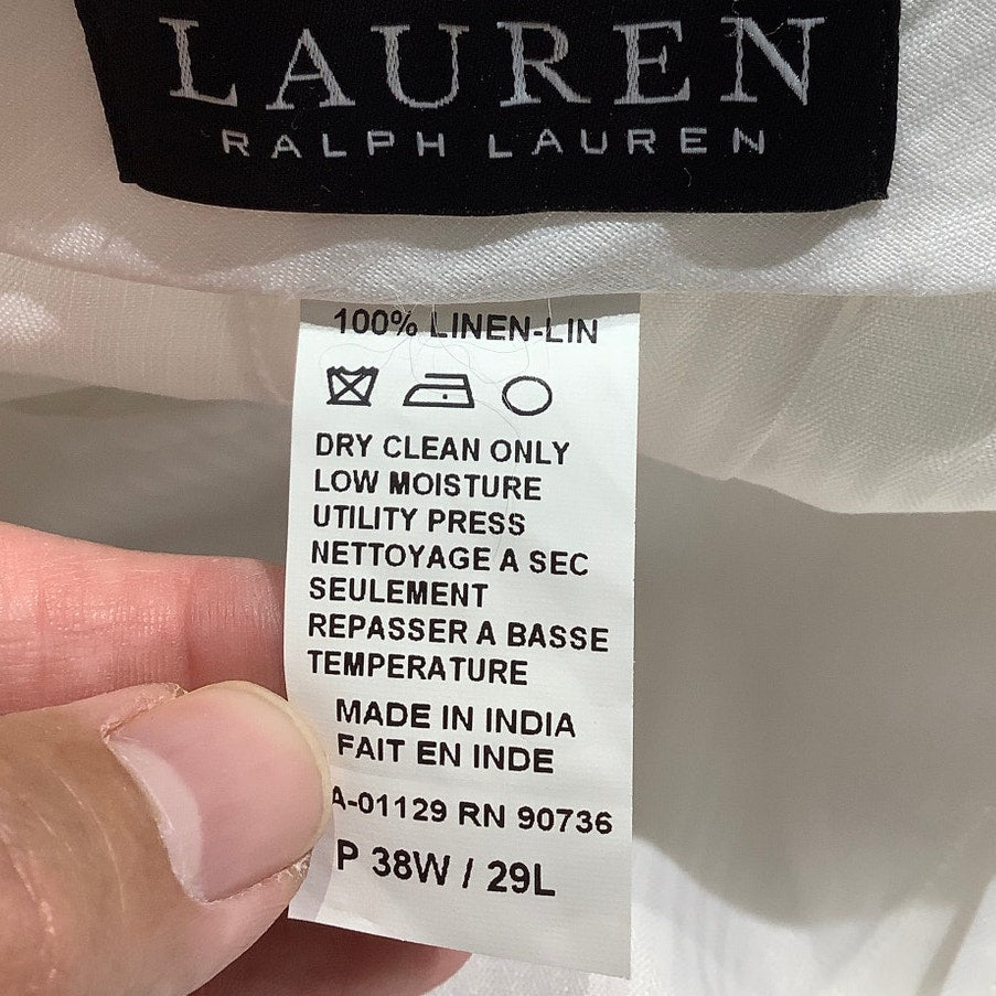 Lauren Ralph Lauren Men’s Pants Size 38x29 — White, Linen, Casual