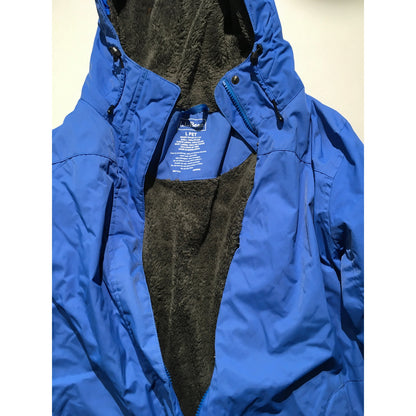 LL Bean Light Blue Full Zip Jacket Size L vTG Petite Outdoorsy, Cozy, Functional