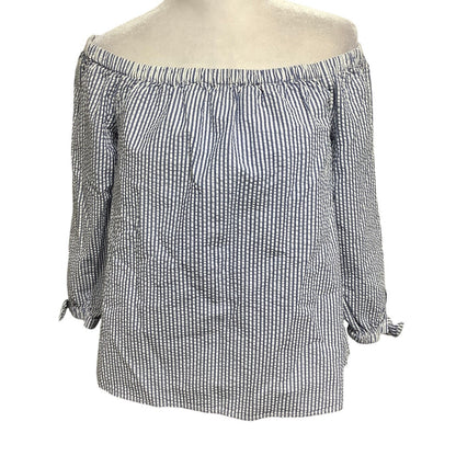 Vineyard Vines Striped Off-Shoulder Top Size 4 – Preppy, Coastal, Feminine