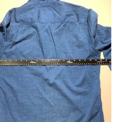 Guess Blue 100% Cotton Popover Shirt Men’s S — Casual, Preppy, Coastal