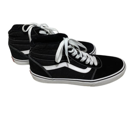 Vans Men's Size 9 High-Top Sneakers - Black & White - Skater, Streetwear, Retro