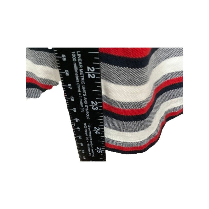 Tommy Hilfiger Red/White/Blue Striped Short Sleeve Top - Sz XL