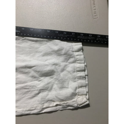 Focus 100% Linen White Pants XL - Coastal, Cottagecore, Minimalist