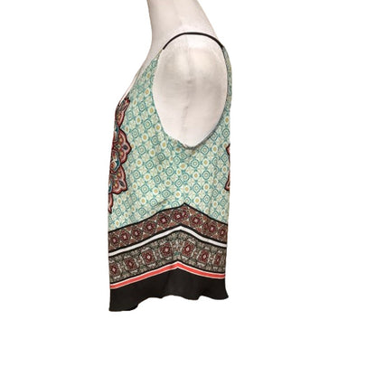 I.N. San Francisco Multicolor Mandala Print Tank Top Sz M Summer Boho Festival