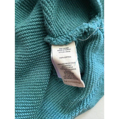 Soft Surroundings Teal Drawstring Collar Tunic  Size L - Cozy, Casual, Relaxed
