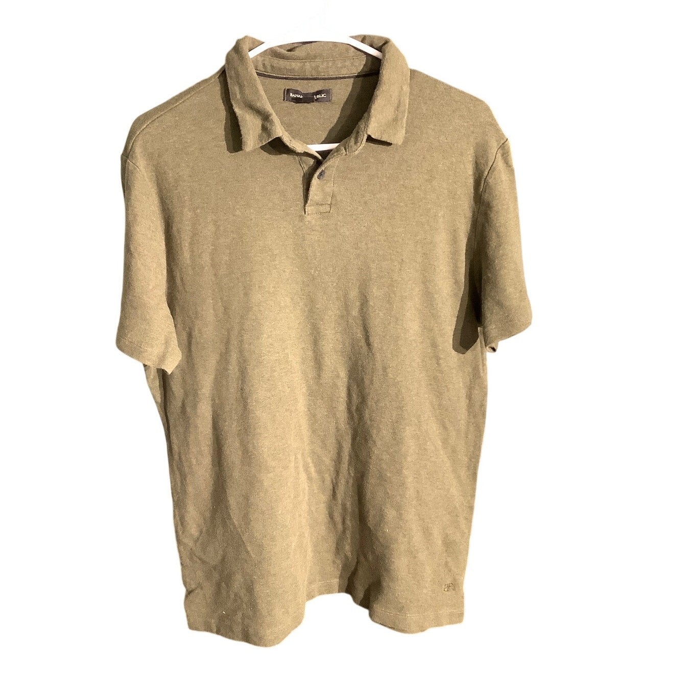 Banana Republic Olive Green Polo Shirt 100% Cotton Kids L— Classic, Casual, Soft