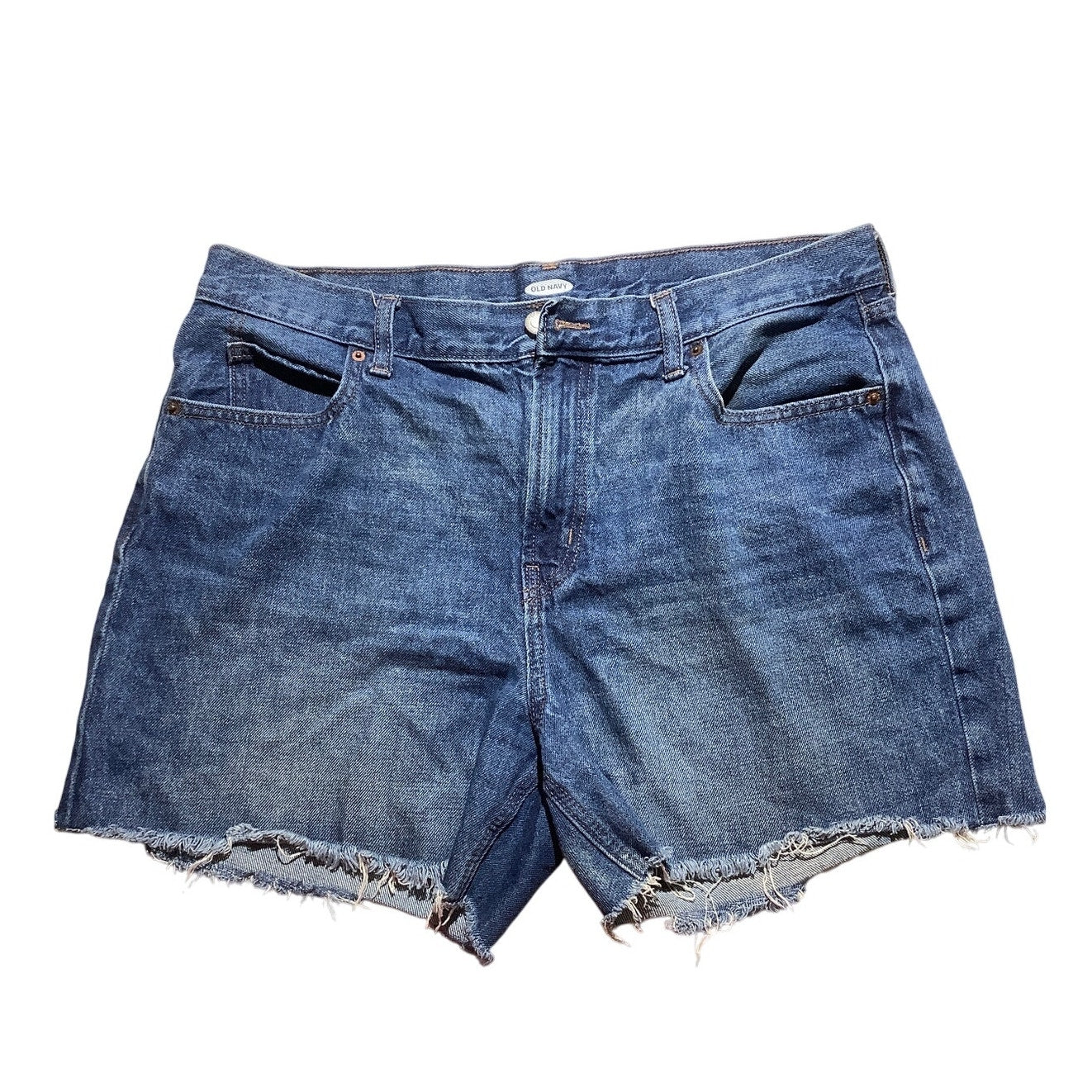 Old Navy Denim Shorts Women’s Size 14 – Classic, Frayed, 100% Cotton