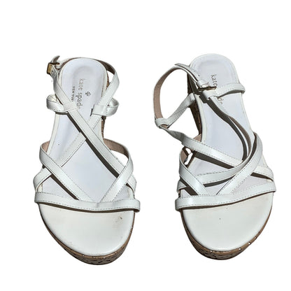 Kate Spade Leather Strappy Wedge Sandals Women’s 6.5M — Designer, Chic, Summer