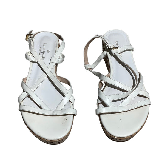 Kate Spade Leather Strappy Wedge Sandals Women’s 6.5M — Designer, Chic, Summer