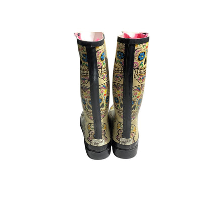Blazin Roxx Day of the Dead Rain Boots Women’s 11— Waterproof, Festival, Western