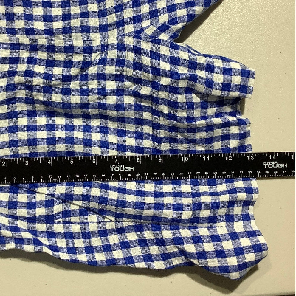 J.Crew Gingham Linen Lightweight Shorts Women’s Size 8 — Preppy, Coastal, Summer