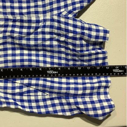 J.Crew Gingham Linen Lightweight Shorts Women’s Size 8 — Preppy, Coastal, Summer