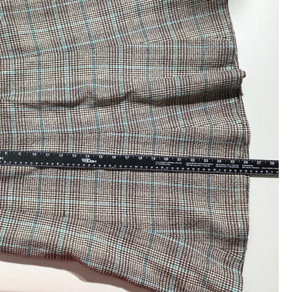 Rafaella Brown Green Plaid Skirt Women’s Size 12 – Classic, Wool Blend, Side Zip