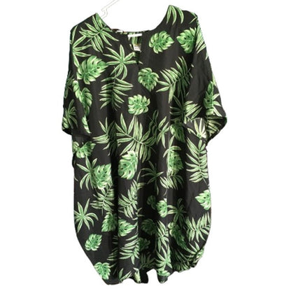 Rima Black Tropical Coverup - Boho, Vacation, Resortwear