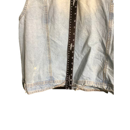Highway Jeans Denim Vest Women’s Size 1X – Light Wash, Distressed, Sleeveless