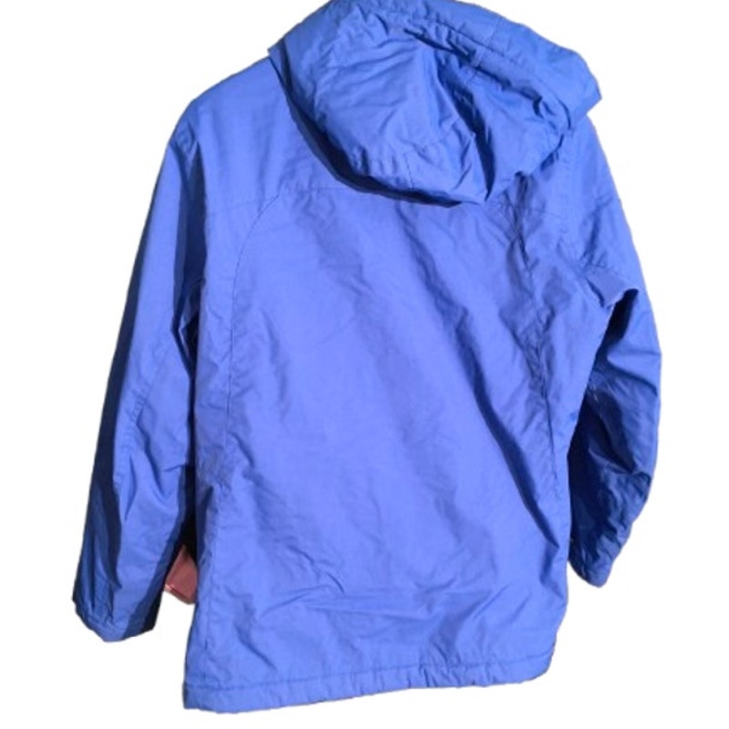 LL Bean Light Blue Full Zip Jacket Size L vTG Petite Outdoorsy, Cozy, Functional