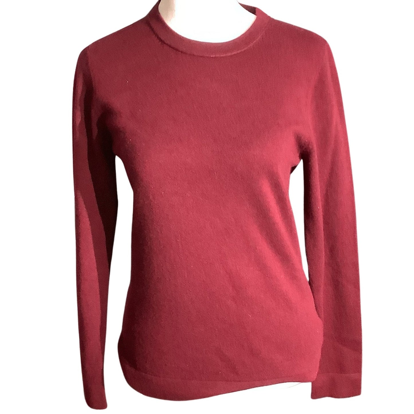 Pure Collection Burgundy Cashmere Sweater Women’s 4 – Minimalist, Soft, Crewneck