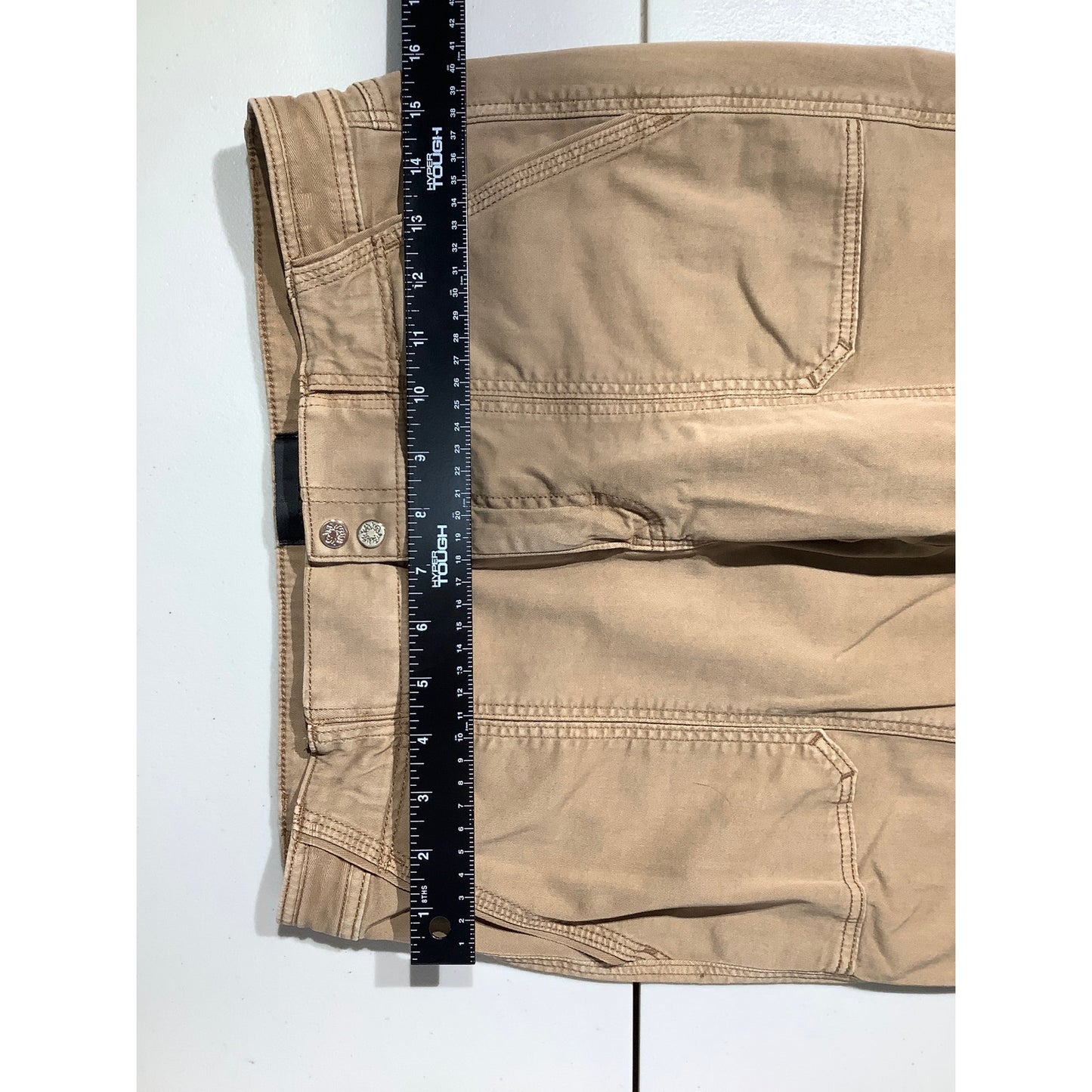 White House Brown Straight Crop Pants Women 4 Long — Mid-Rise, Stretch, Casual
